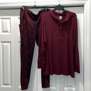 Tunic and jeggings (wine snake)